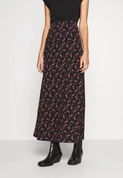 Buy ✨ Anna Field Maxi Skirt - Black/rose 🎉