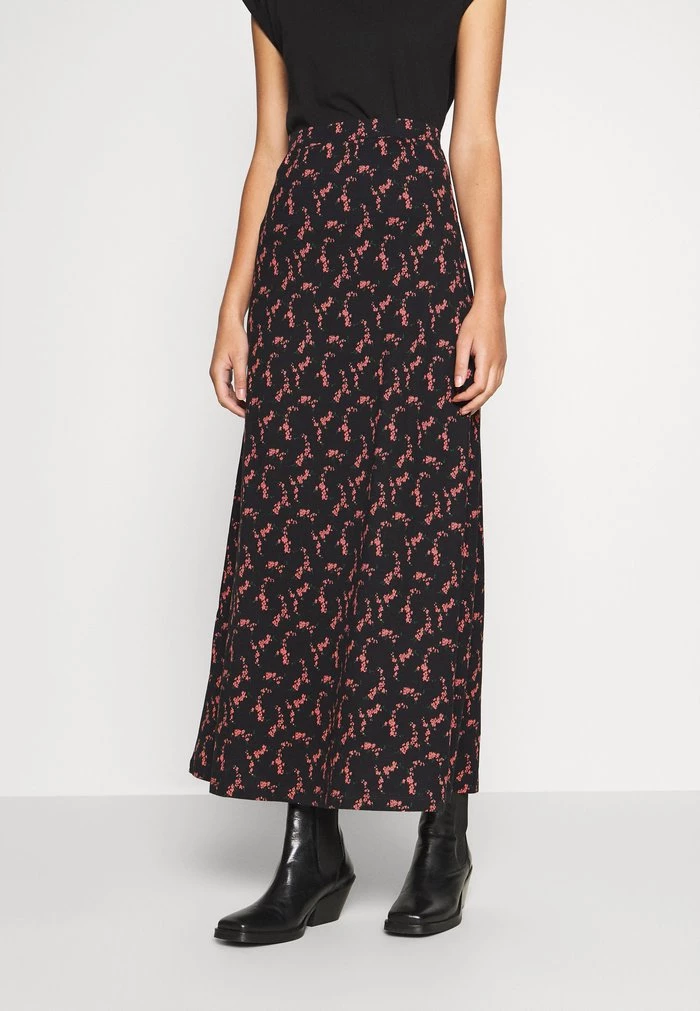 Buy ✨ Anna Field Maxi Skirt - Black/rose 🎉 1 Buy ✨ Anna Field Maxi Skirt - Black/rose 🎉