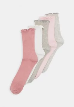 Outlet ๐ Anna Field CROPPED FRILL TRIM SOCKS 5 PACK - SOCKS - Beige ๐
