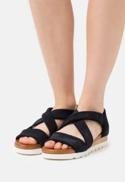 Top 10 👏 Anna Field LEATHER - Platform Sandals - Dark Blue ✔️