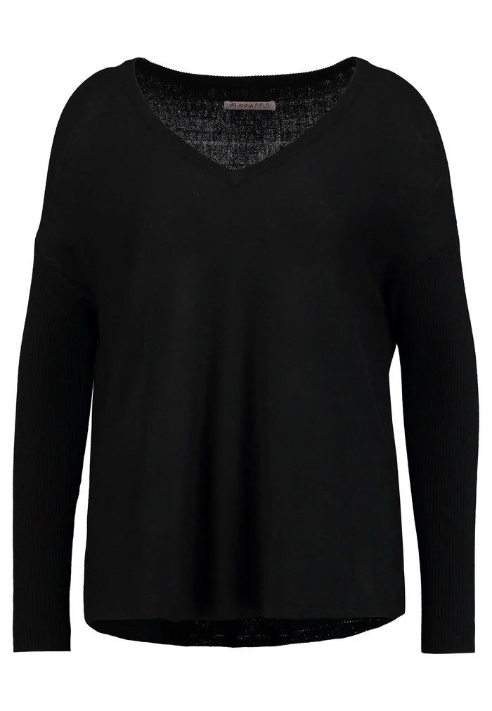 Deals 🧨 Anna Field RELAXED V-NECK - Jumper - Black ⭐ 4 Deals 🧨 Anna Field RELAXED V-NECK - Jumper - Black ⭐ - Image 4