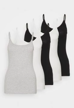 Coupon ⌛ Anna Field 5 PACK - Top - Black/white/mottled Light Grey 🧨