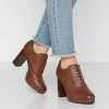 Outlet ✨ Anna Field High Heeled Ankle Boots - Cognac 💯