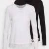 Wholesale 💯 Anna Field 2 PACK - Long Sleeved Top - Black/white ✔️ -My Luxe Wardrobe Sales Store fa931f9988994f1ba55ad57e0a092ff2